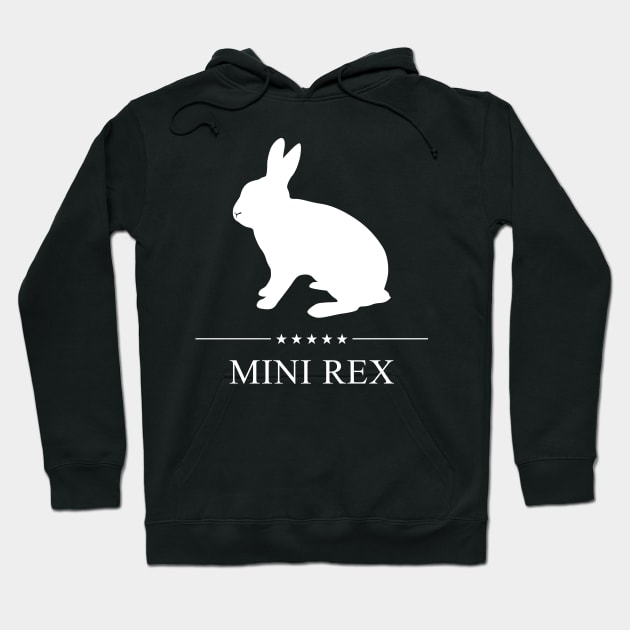 Mini Rex Rabbit White Silhouette Hoodie by millersye